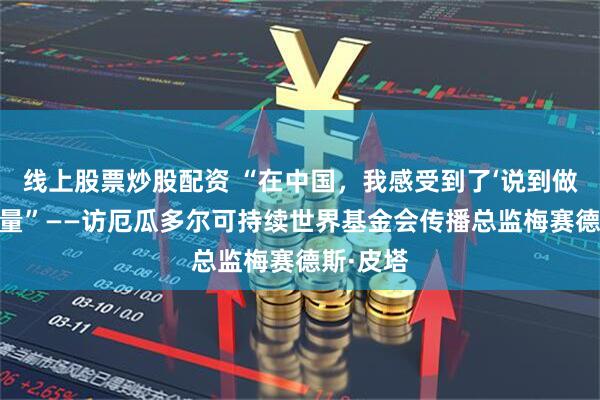 线上股票炒股配资 “在中国，我感受到了‘说到做到’的力量”——访厄瓜多尔可持续世界基金会传播总监梅赛德斯·皮塔